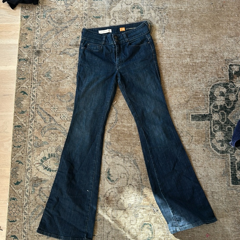 Pilcro flare dark denim